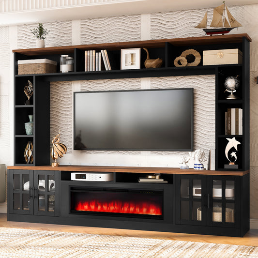 Entertainment Center with Bookshelves for TVs up to 80',