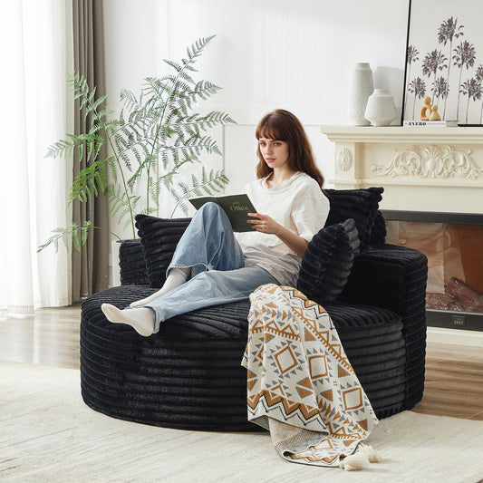 55'L Corduroy Sponge single sofa
