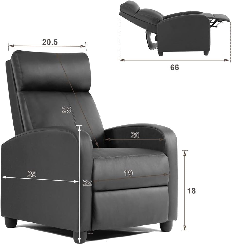 Leather Recliner Sofa With Massage And Heat Therapy